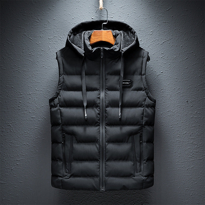 Drune | Modernes Fleece-Westen mit Kapuze für Herren