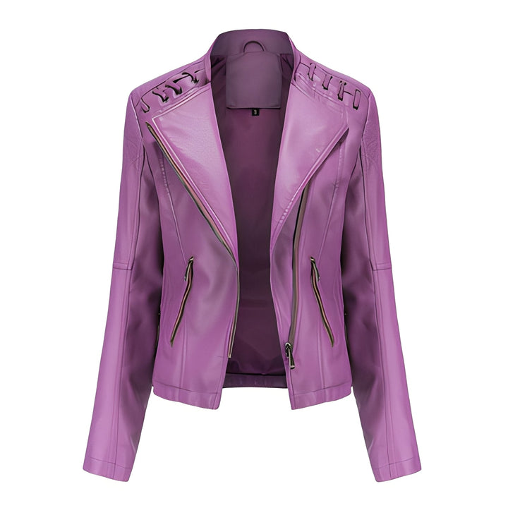 Drune | Elegante, eng geschnittene kurze Damenlederjacke