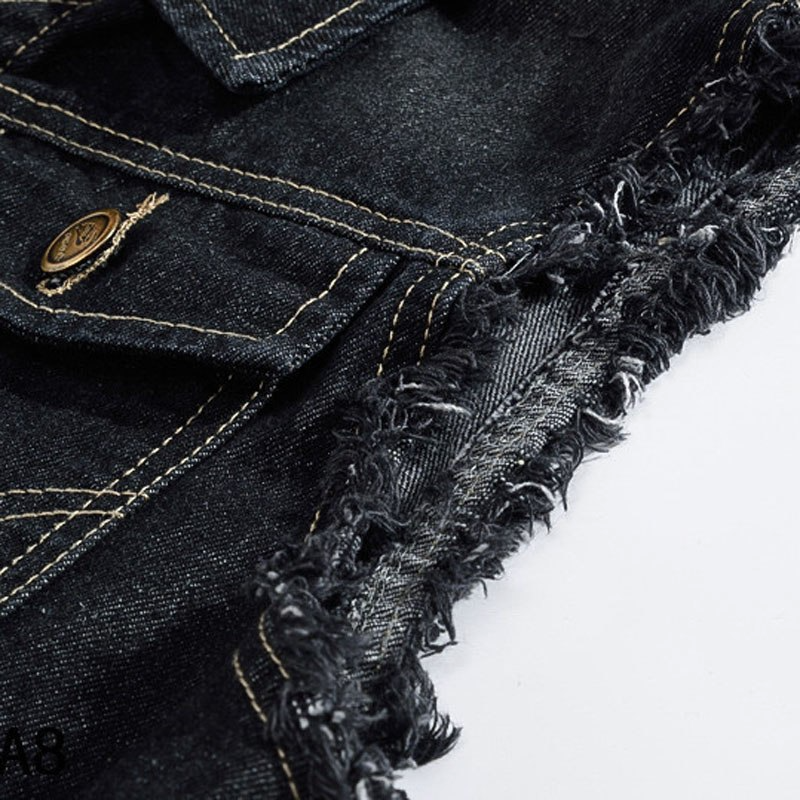 Drune Stylische Denim Weste für Herren