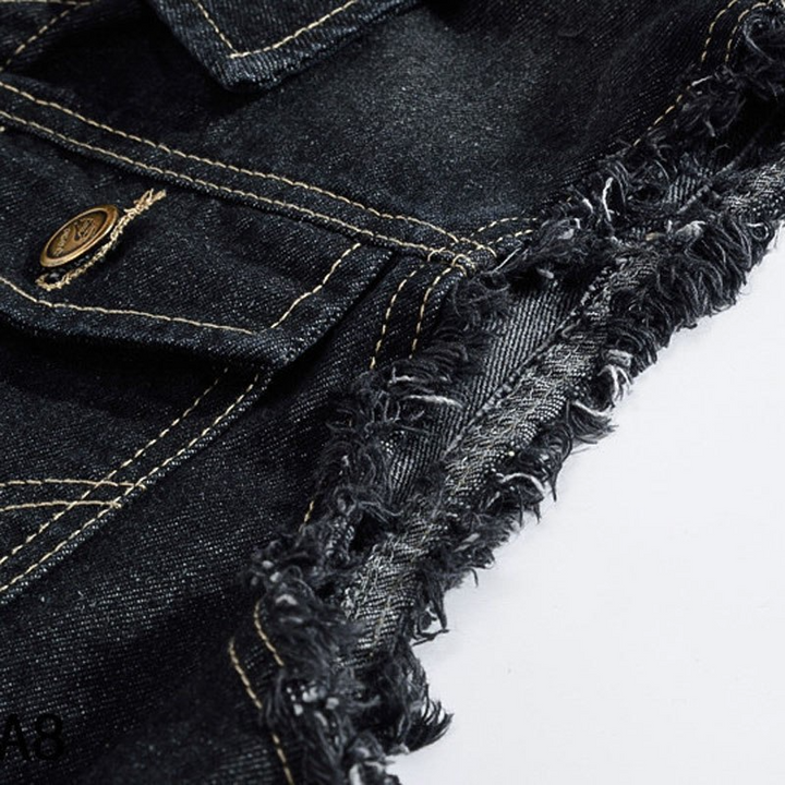 Drune Stylische Denim Weste für Herren