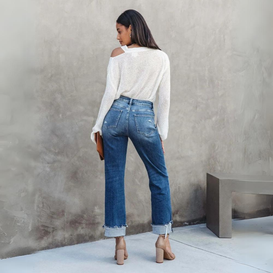 Drune | Hoch Geschnittene Jeanshose