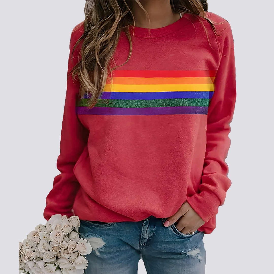 Drune | Moderner Damenpullover mit farbigem Muster