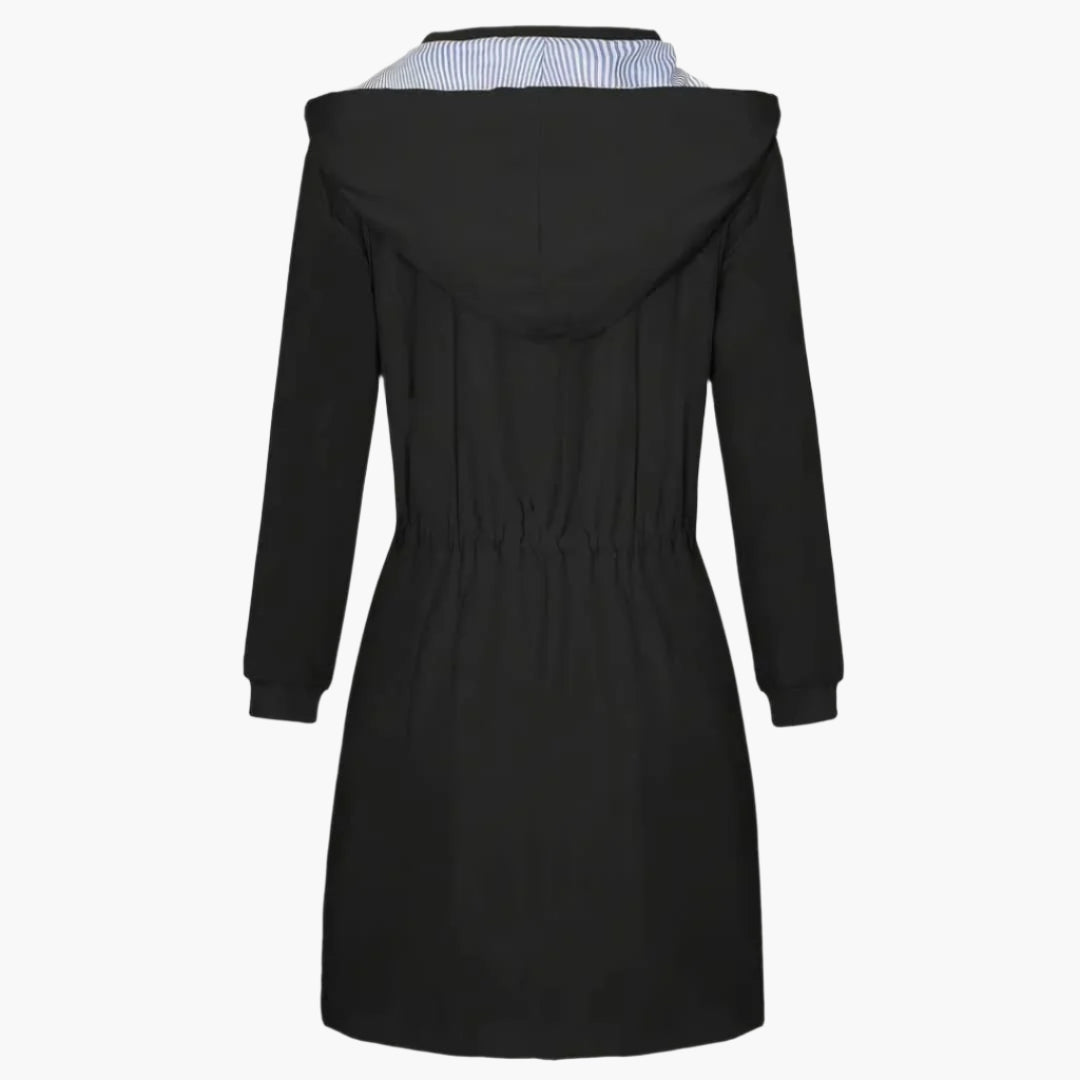 Drune | Elegante Schwarze Kapuzenjacke für Damen