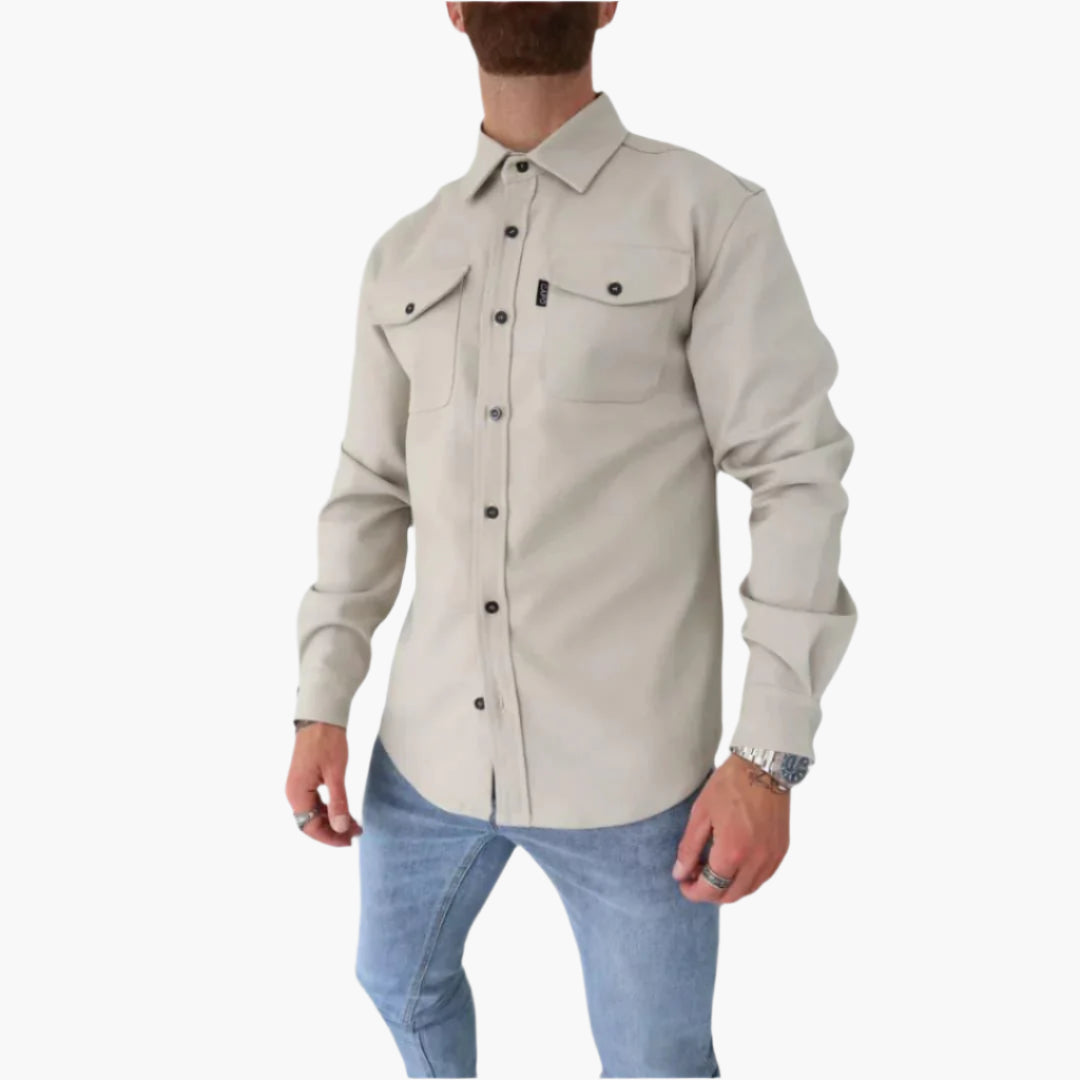 Drune | Overshirt Jacke - Modernes Button-Through Hemdjacke für Freizeit und Business