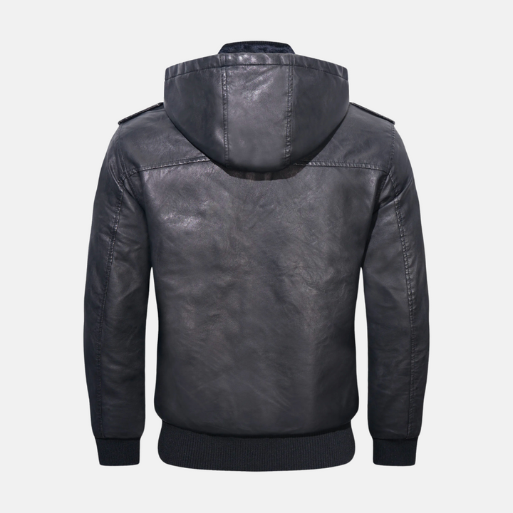 Drune | Hooded Lederjacke