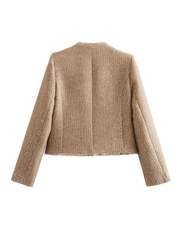 Drune | Klassisches Damen Tweed Jäckchen Slim Fit