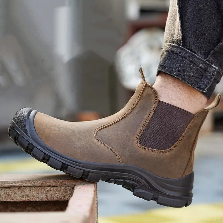 Drune | Chelsea Boots Leder Elastische Einsätze Strapazierfähige Sohle Mit Gutem Grip