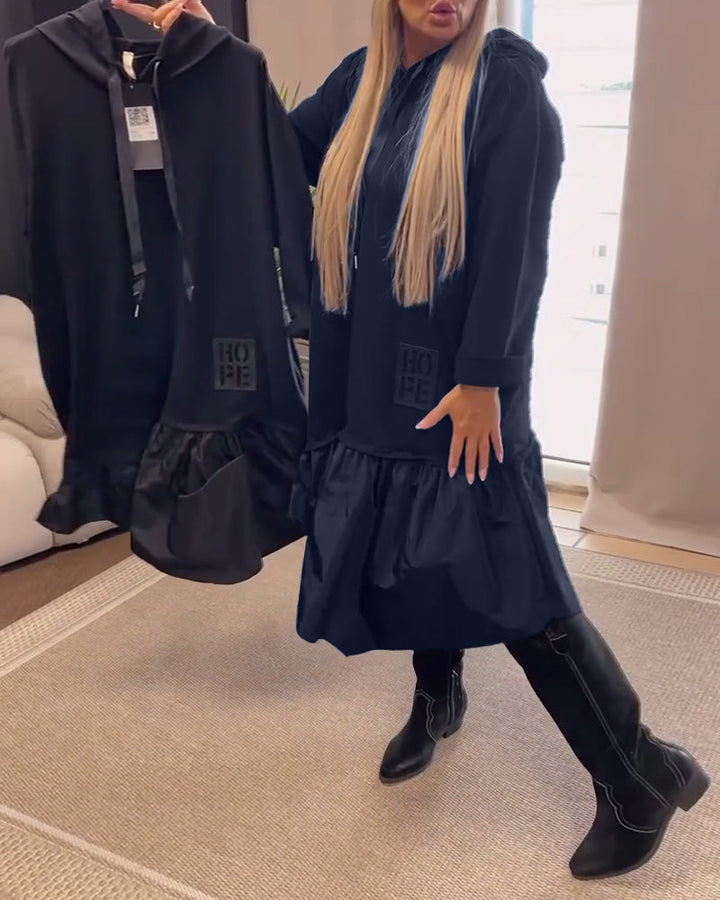 Drune | Kleid mit Langen Ärmeln und Kapuze