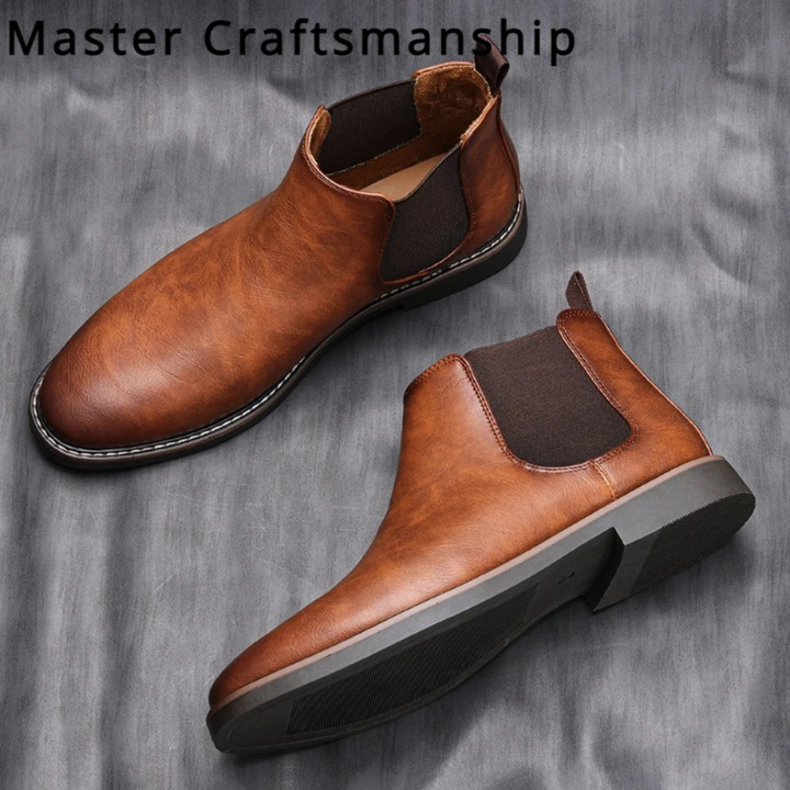 Drune | Klassische Herrenschuhe Stiefel Im Chelsea Stil Aus Leder