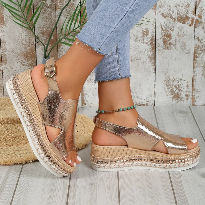 Drune | Orthopädische Damensandalen Erhöhter Absatz Trendy Und Ergonomisches Design