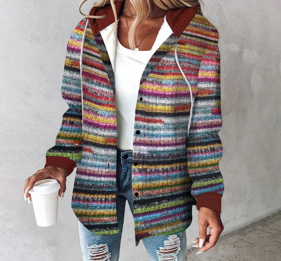 Drune | Eleganter Kapuzenpullover mit Druck Oberbekleidung