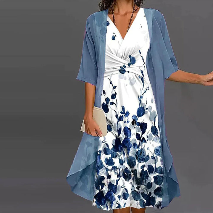Drune | Zweiteiliger Floral-Midi-Kleid