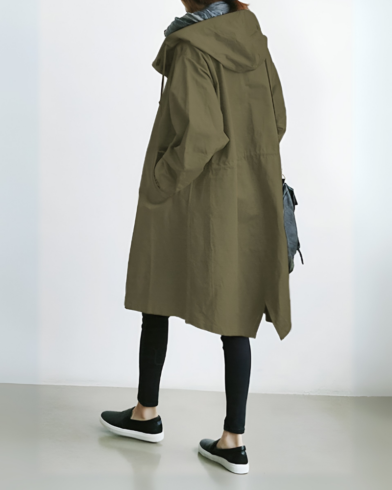 Drune | Trenchcoat mit Kapuze