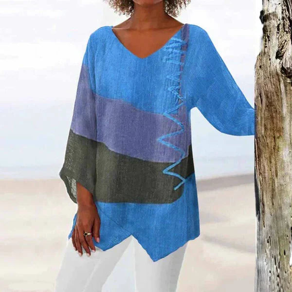 Drune | Drei-Farben Stilvolles Shirt