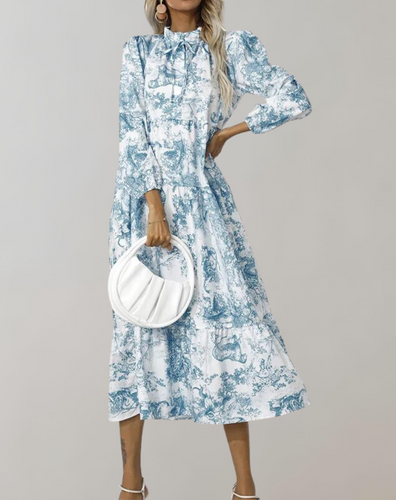 Drune - Neue Langarm Frauen Midi-Kleid