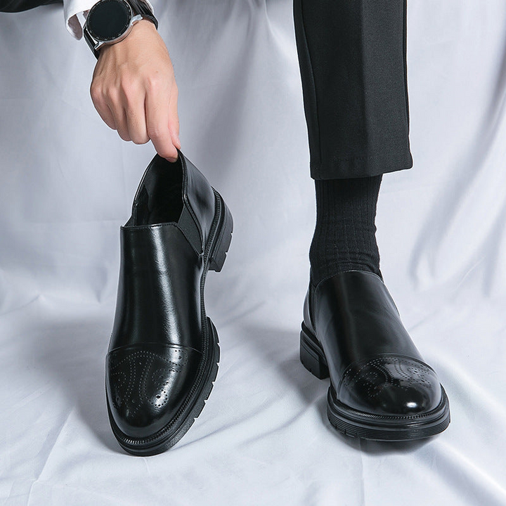 Drune | Elegante Herrenschuhe Klassische Slipper Anzugschuhe Mit Eleganter Verarbeitung
