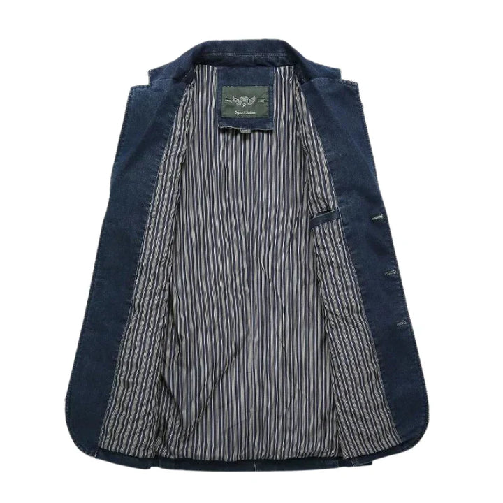Drune | Herren Denim Baumwolle Blazerjacke