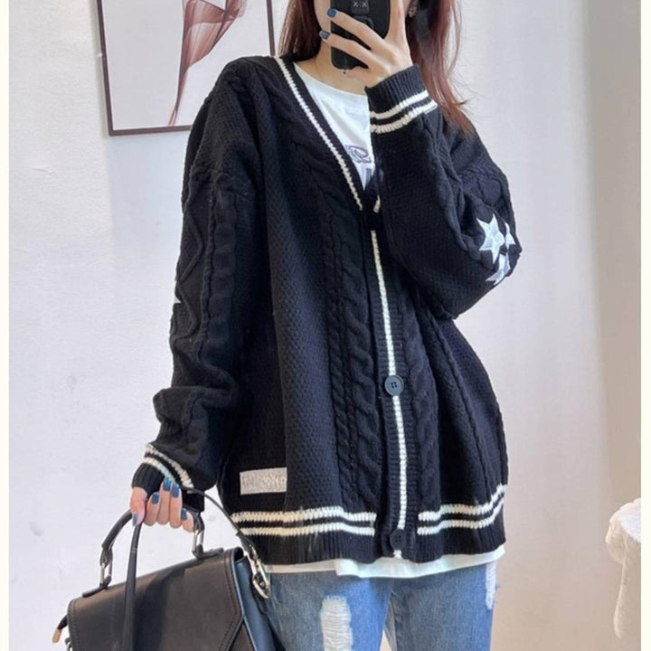 Drune | Bestickter Weinlese Pullover