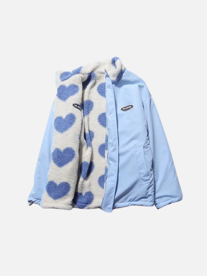 Drune | Warmes Herbstjacke mit gemütlichem Futter und schönem Herzmuster
