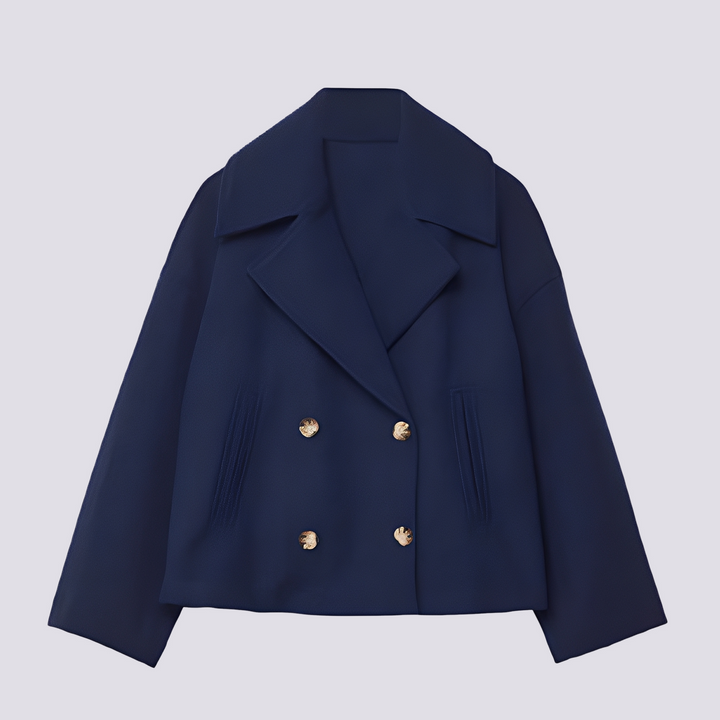 Drune | Schicke kurze Wolljacke mit Reverskragen für Damen