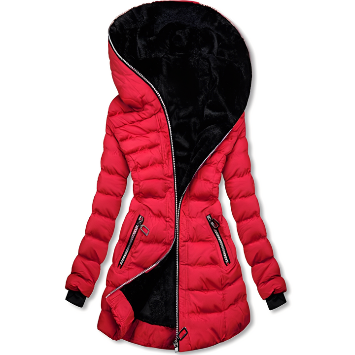 Drune | Moderne Winterjacke mit Kapuze für Frauen