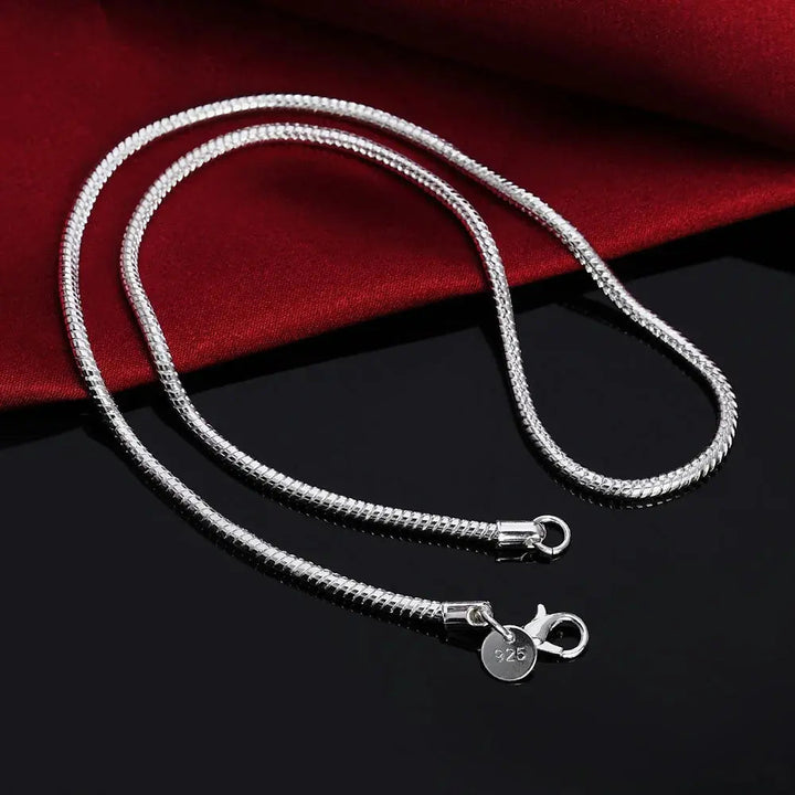 Drune | 925 3Mm Sterling Silber Schlangen Kette