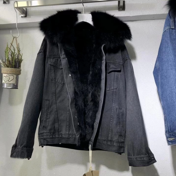 Drune | Jeansjacke, Jacke aus schaumigem Baumwollstoff
