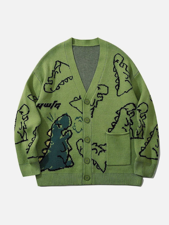 Drune | Cardigan mit Dino-Druck