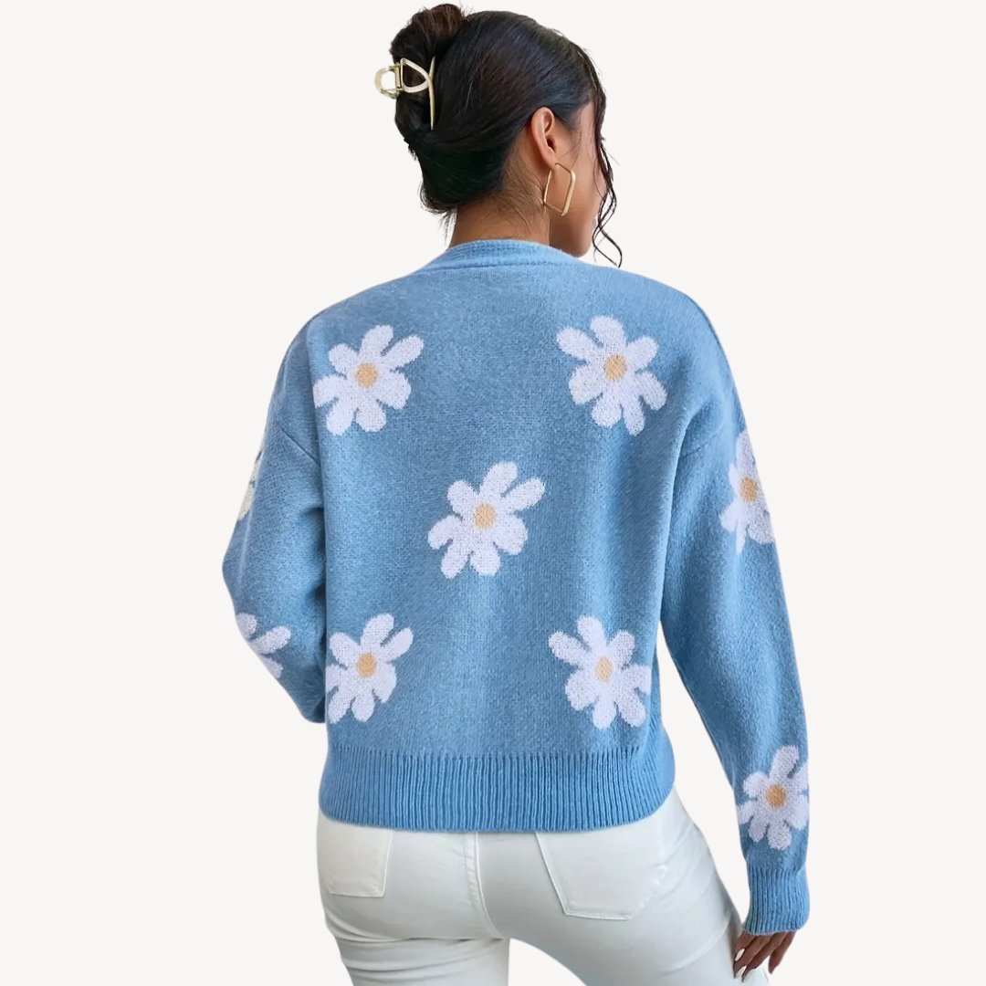 Drune | Floral Button-Front Cardigan für Frauen