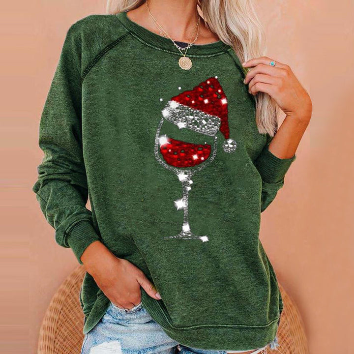 Drune | Festliche Cheers Weinglas Sweatshirt