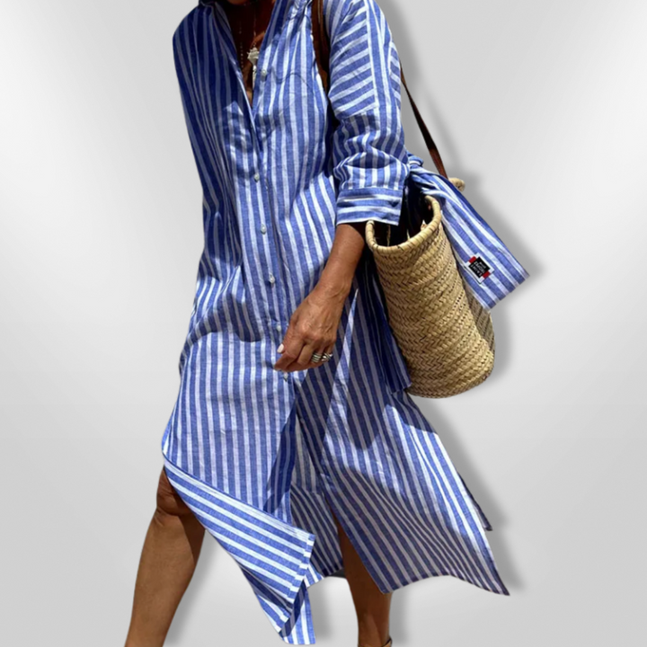 Drune | Gestreiftes Hemdkleid