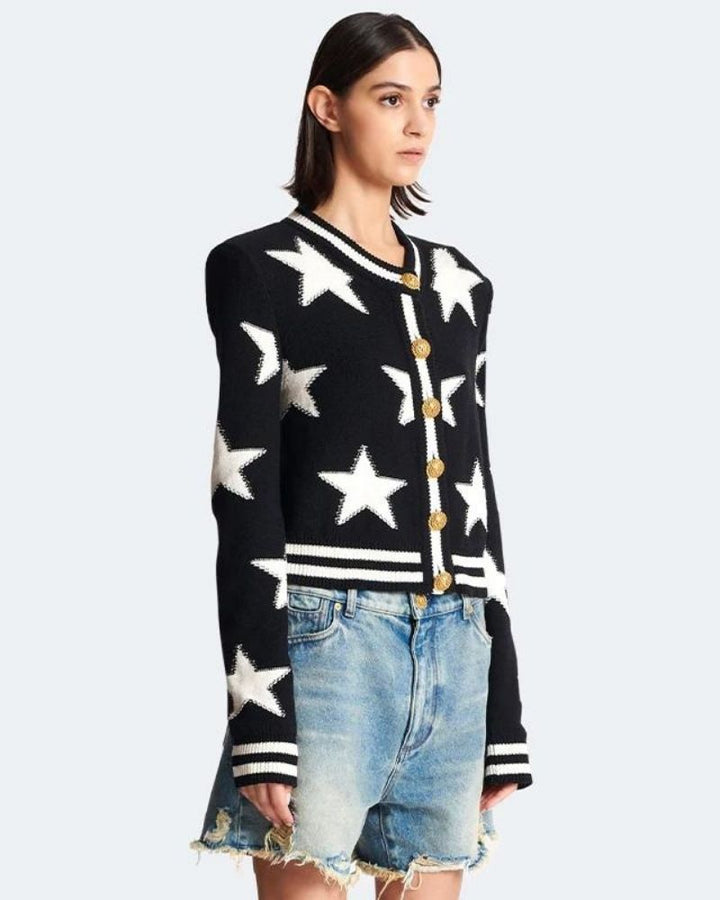 Drune | Strick Jacquard Cardigan