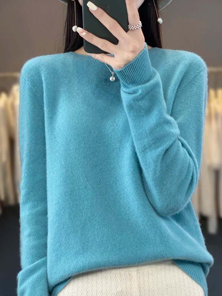 Drune | Pullover Damen Runder Ausschnitt Weicher und Eleganter Strickpullover
