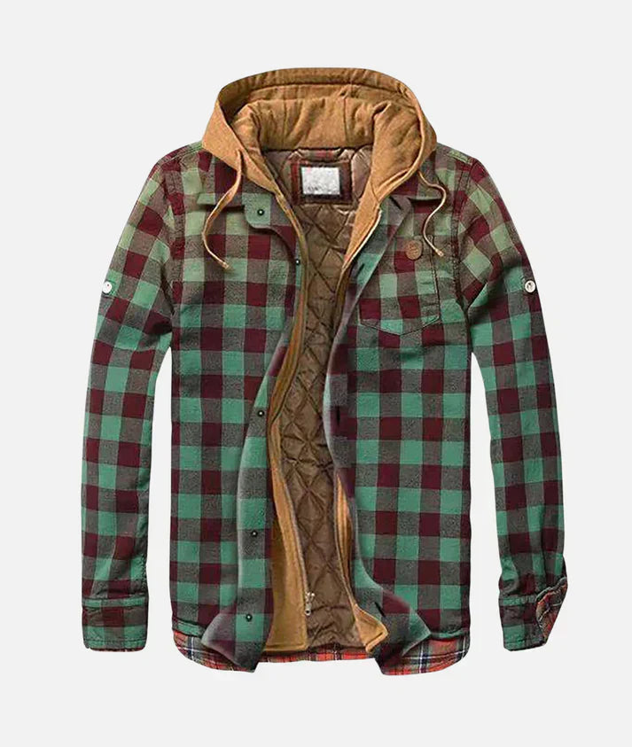 Drune | Karierte Jacke mit Kapuze