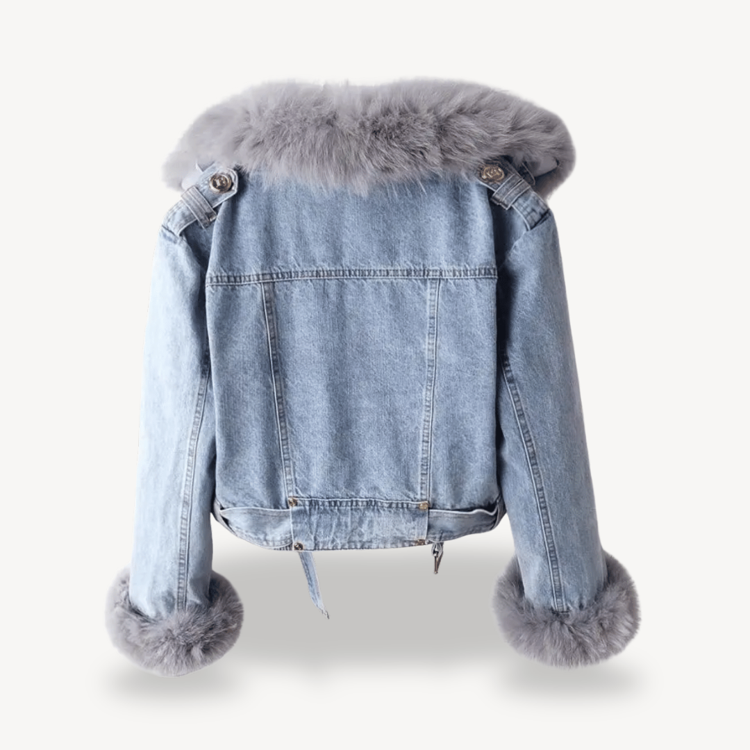 Drune | Kunstpelzgefütterte Denimjacke für Frauen