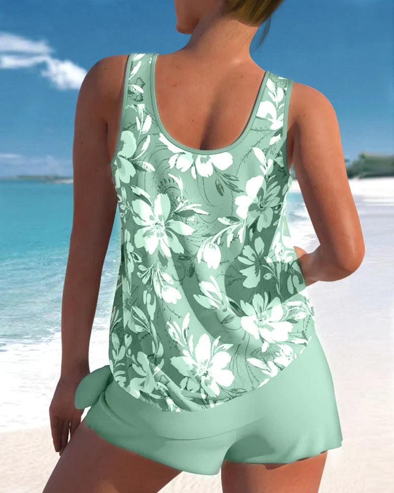 Drune | Tankini Badeanzug Stylisches Zweiteiliges Badeanzug-Set