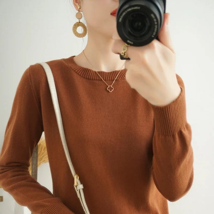 Drune | Cashmere Pullover Damen Klassischer Rundhals, Weich & Atmungsaktiv