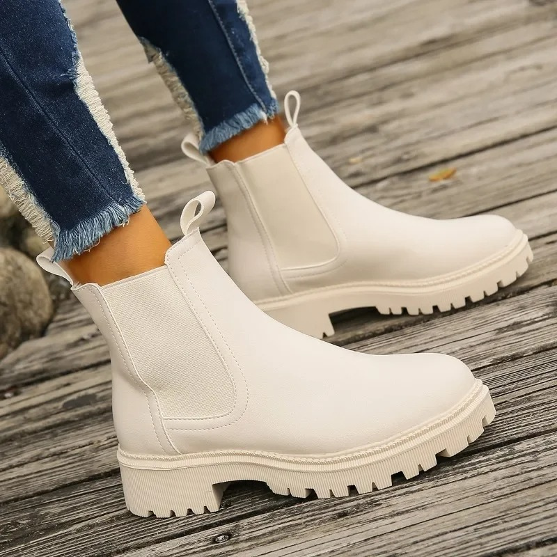 Drune | Damen Chelsea Boots aus Leder mit Zugschlaufen