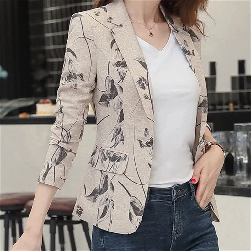 Drune | Damen Blazer mit Blumenmuster Perfekt für Frühling und Sommer