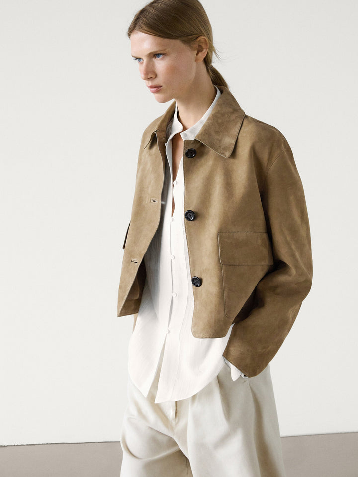 Drune | Wildleder Cropped Jacke