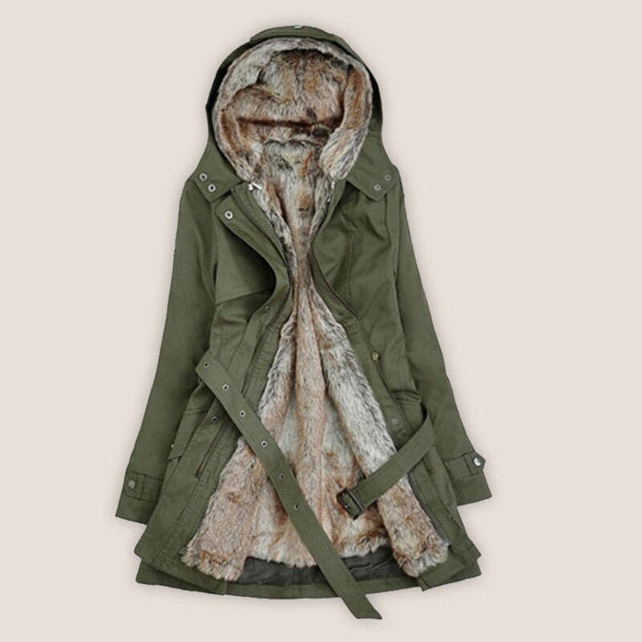 Drune | Kunstpelz gefütterter Parka Kapuze Mid Thigh Parka