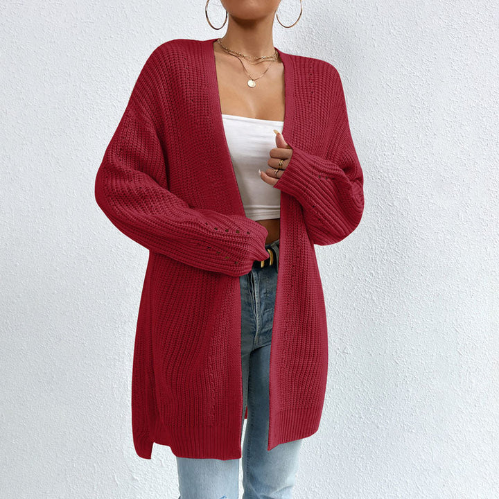 Drune | Einfarbige Elegante Strickjacke Mit Taschen