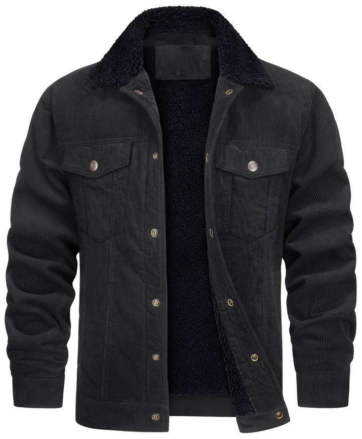 Drune | klassische Cord-Plüschjacke für Männer