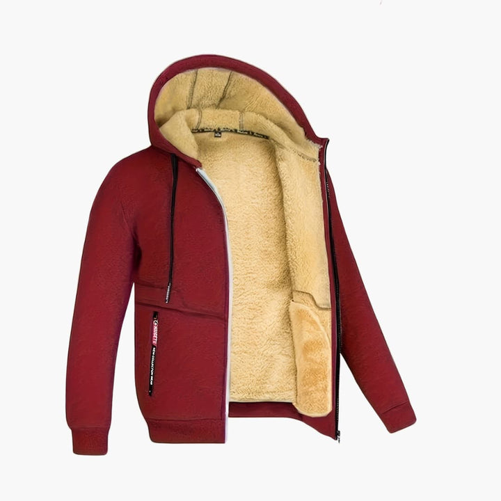 Drune | Gemütliche fleecegefütterte Jacke mit Kapuze für Herren