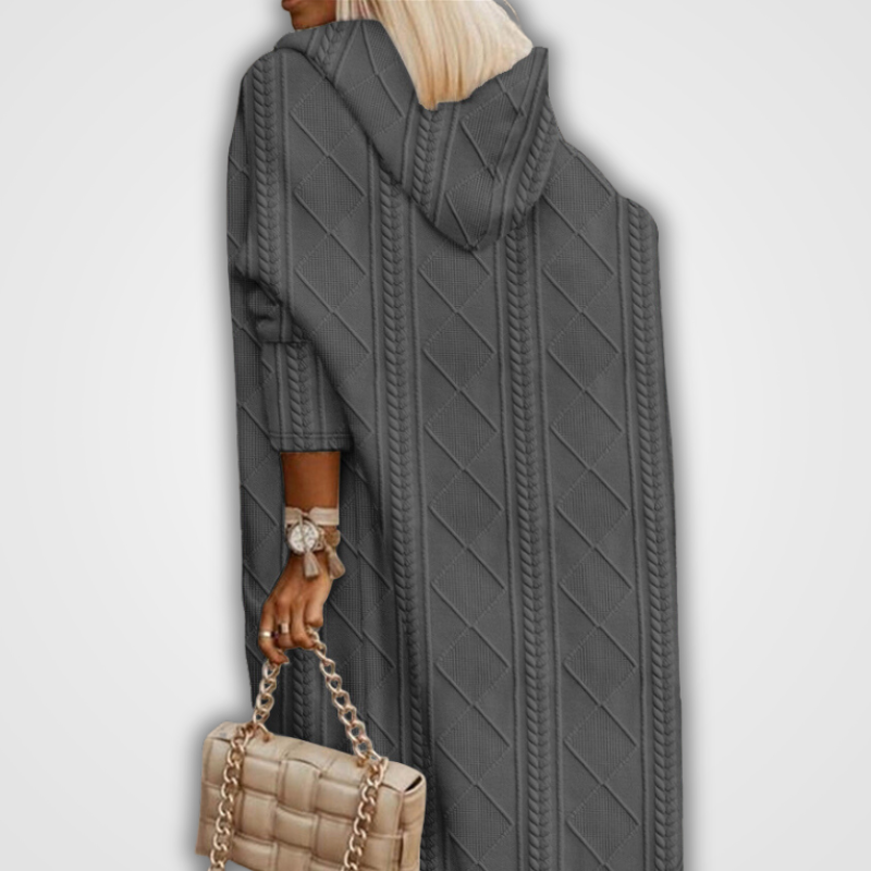Drune | LANGER WESTE CARDIGAN MIT KAPUZE