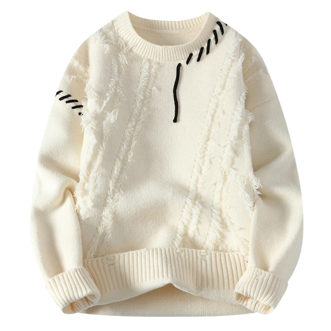 Drune | Strickjacke mit Rohnähten Lässiger Schnitt Einzigartiger Streetwear-stil