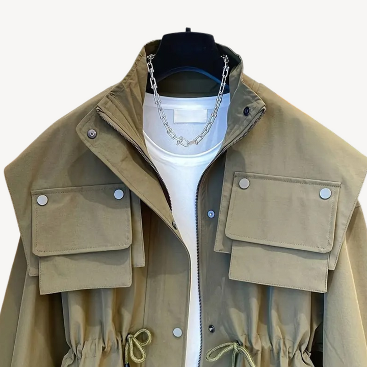 Drune | Lässige Utility-Jacke mit Taschen für Frauen