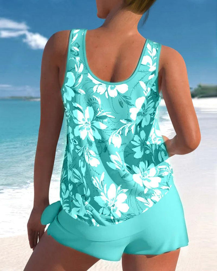 Drune | Zweiteiliges Tankini Satz Mit Blumenmuster Für Damen