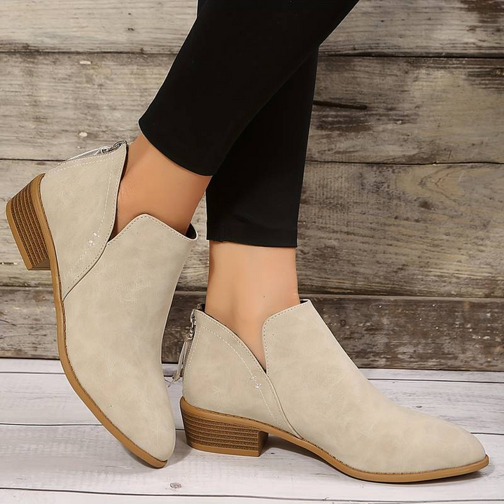 Drune | Damen Elegante Knöchelstiefel Bequeme Leder Stiefeletten Für Frauen
