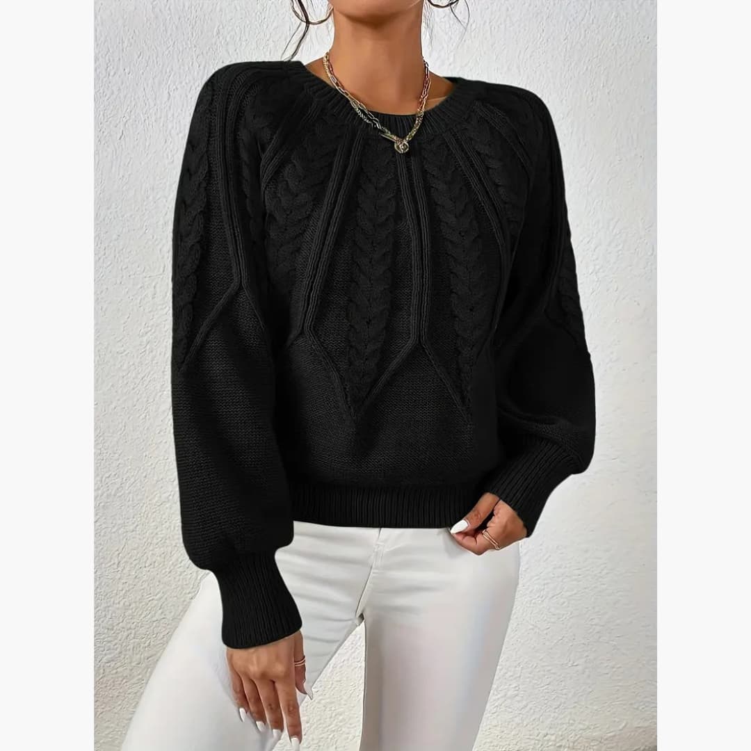 Drune | Klassischer Kabelstrickpullover für Damen